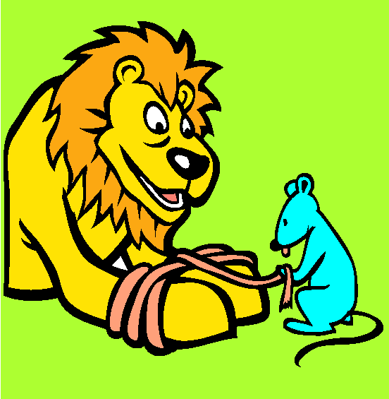 The Lion And The Mouse Coloring Page