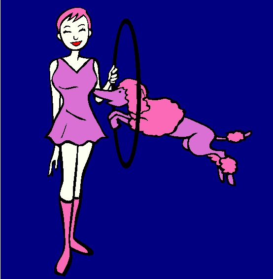 Jumping Hoop Coloring Page