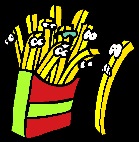 French Fries Coloring Page