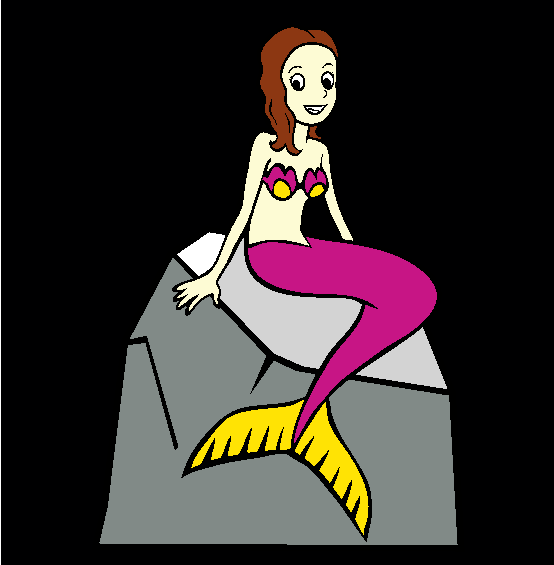 Mermaid Girl Coloring Page