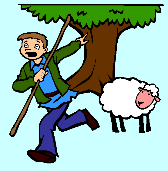 The Boy Who Cried Wolf Coloring Page