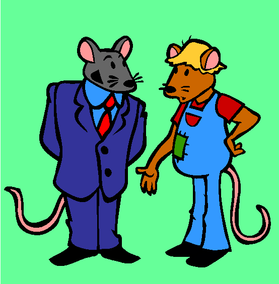 City Mouse Country Mouse Coloring Page