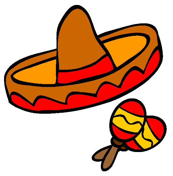 Sombrero and Maracas Online Coloring Page