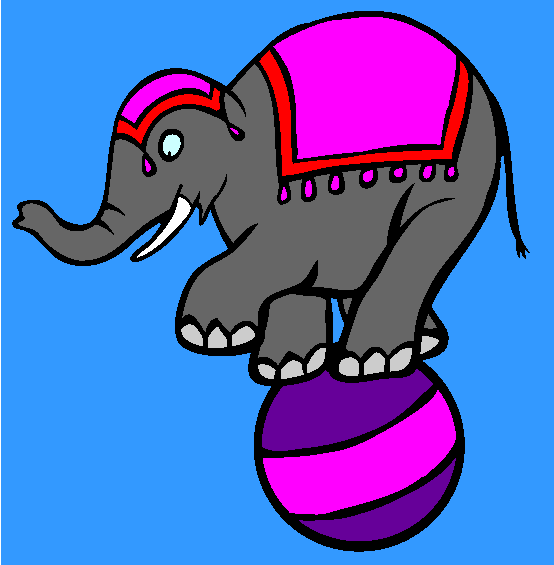 Circus Elephant Coloring Page