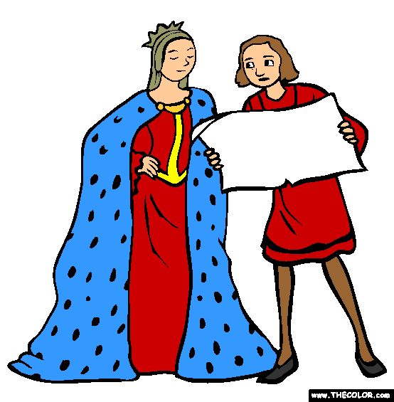 Queen Isabella Coloring Page