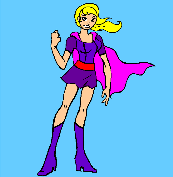 Power Lass Coloring Page