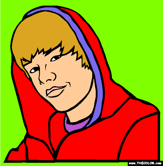 Justin Bieber Coloring Page