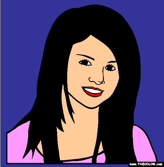 Selena Gomez Coloring Page