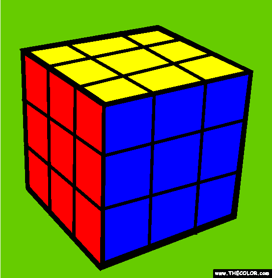 Rubiks Cube Coloring Page