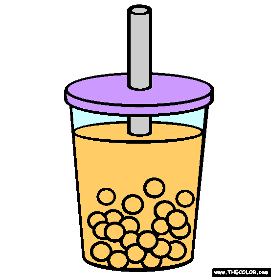Bubble Tea Coloring Page