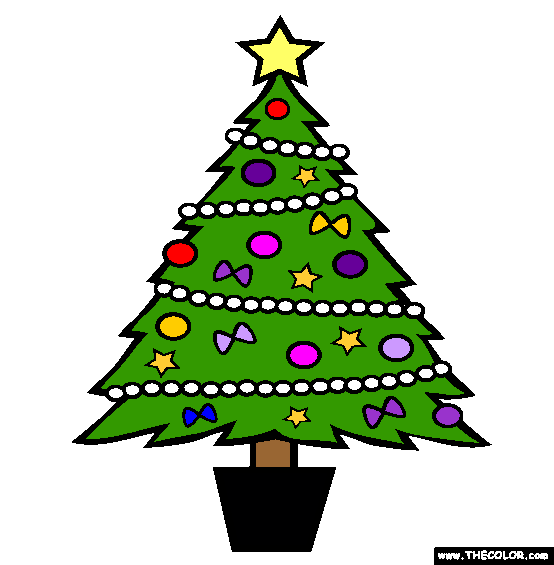 Christmas Tree Coloring Page