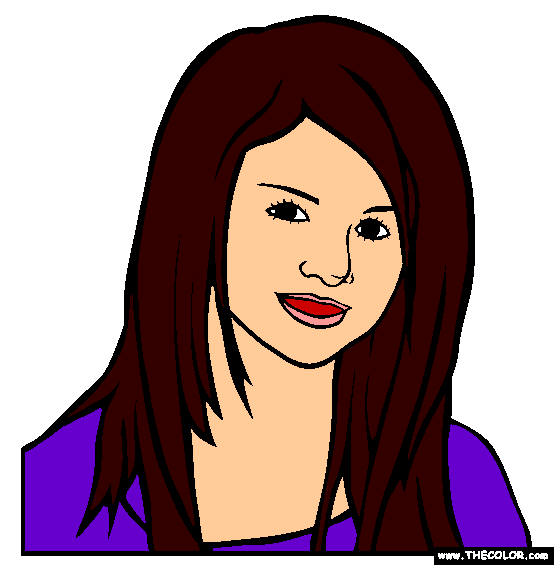Selena Gomez Coloring Page