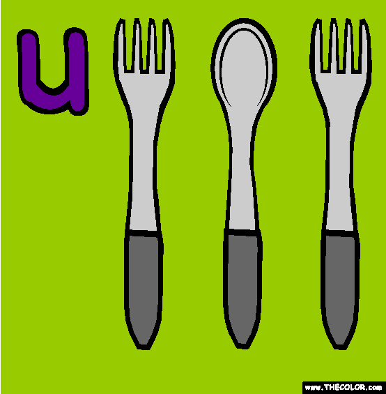 The Letter U Online Alphabet Coloring Page