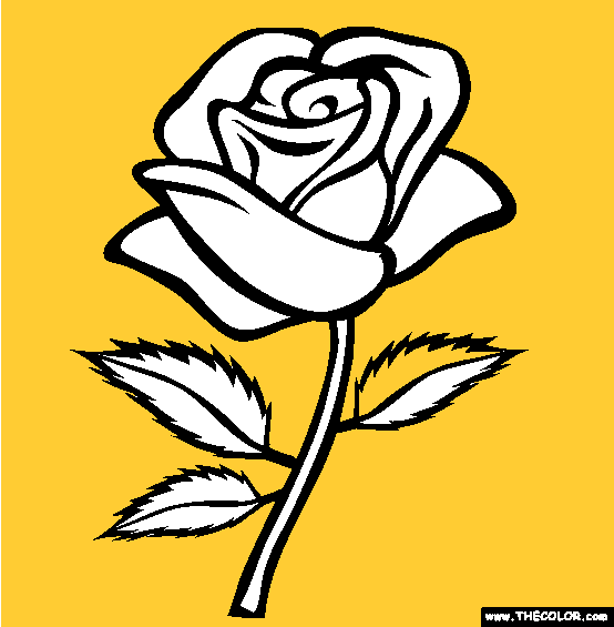 Rose Coloring Page