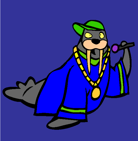 Walrus The Rapper Coloring Page