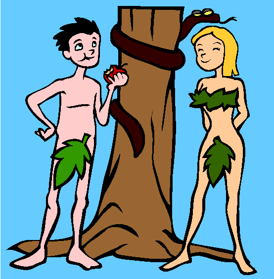 Adam and Eve Coloring Page