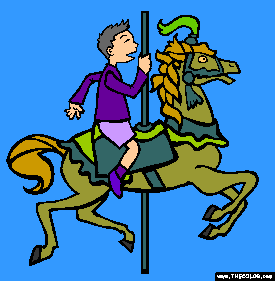 Carousel Coloring Page