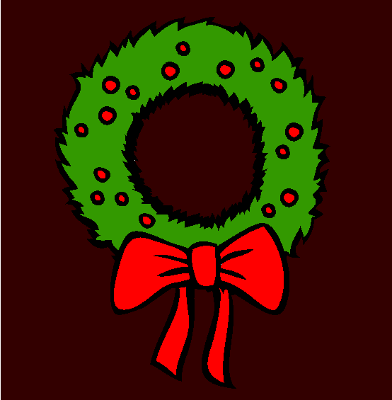 Christmas Wreath Online Coloring Page