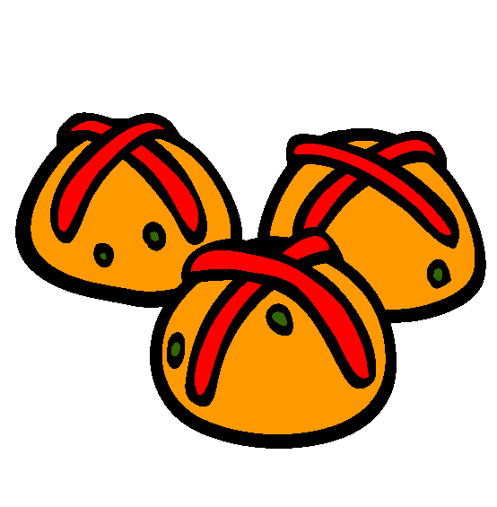 Hot Cross Buns Easter Good Friday Online Coloring