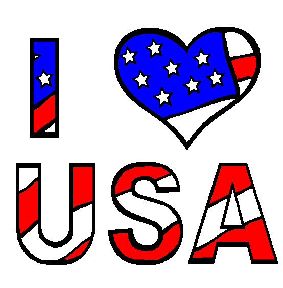I Love USA Coloring Page