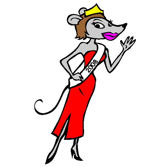 Chinese Beauty Rat Coloring Page