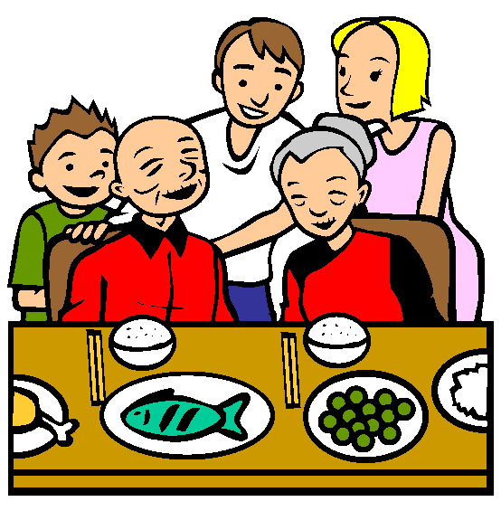 Reunion Dinner Coloring Page