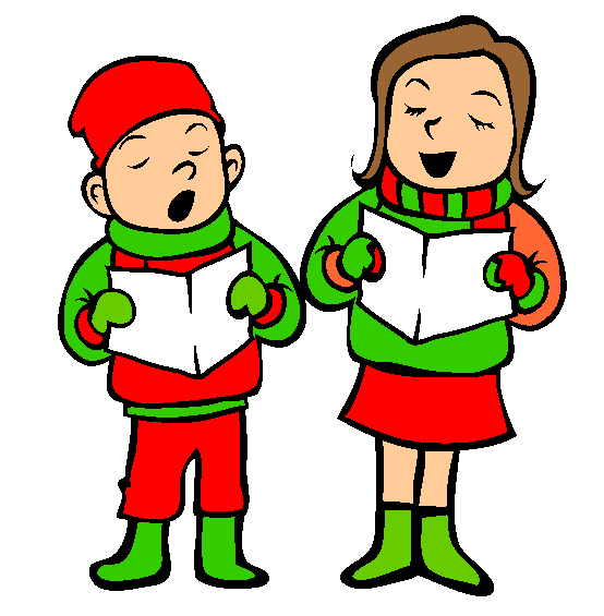 Christmas Carolers Online Coloring Page