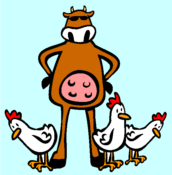 Cow The Bodyguard Coloring Page