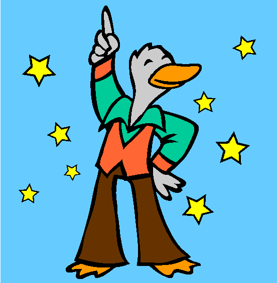 Disco Duck Coloring Page