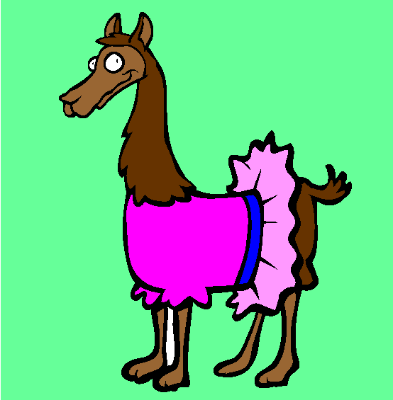 Llama In A Tutu Coloring Page