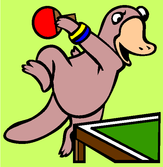 Platypus Ping Pong Coloring Page