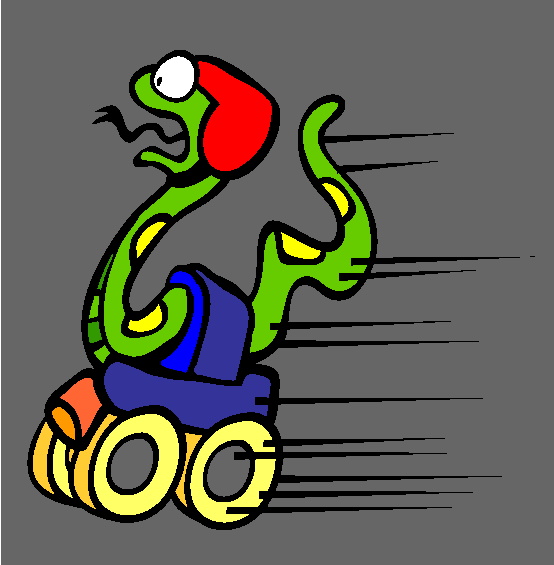 Rollerskating Snake Coloring Page