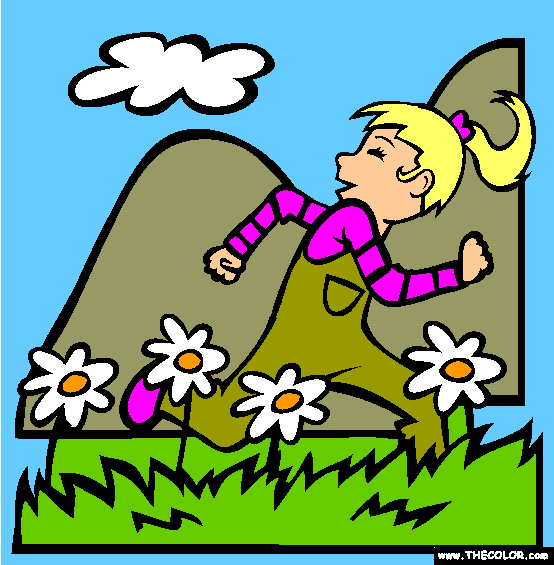 Running Coloring Page