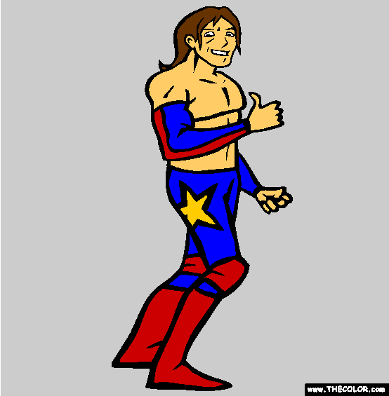 Jet Maxx Pro Wrestler Online Coloring Page