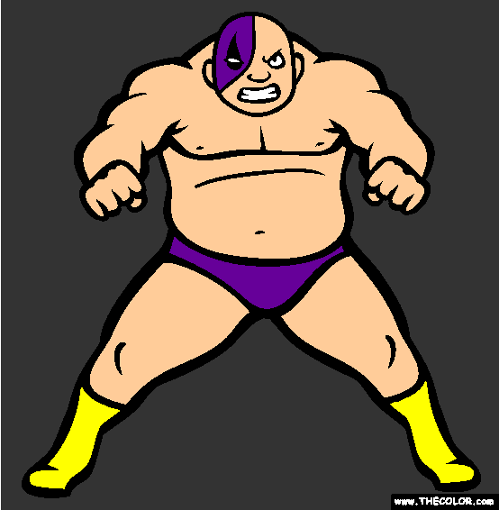 Chuck The Destroyer Pro Wrestler Online Coloring