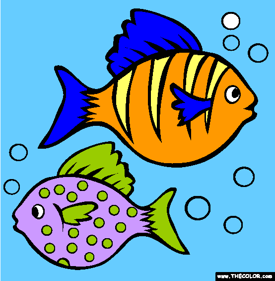 Two Fish Coloring Page