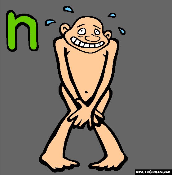 The Letter N Online Alphabet Coloring Page