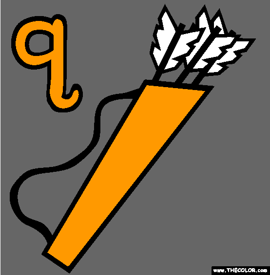 The Letter Q Online Alphabet Coloring Page
