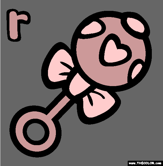 The Letter R Online Alphabet Coloring Page