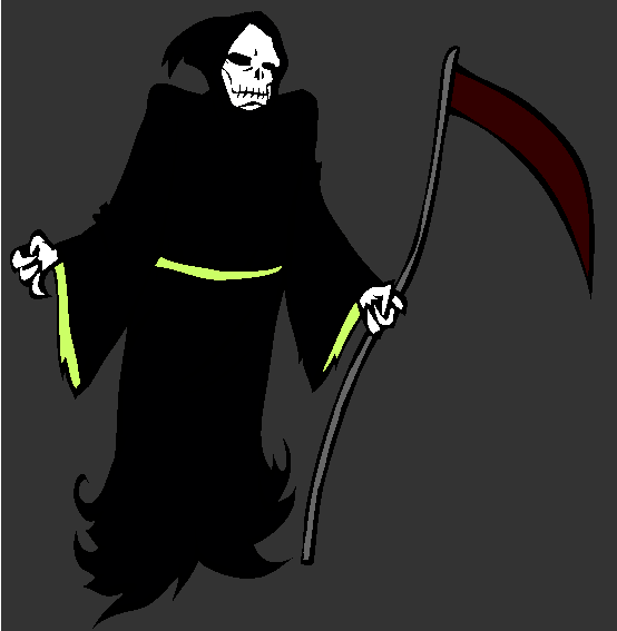 Grim Reaper Halloween Online Coloring Page