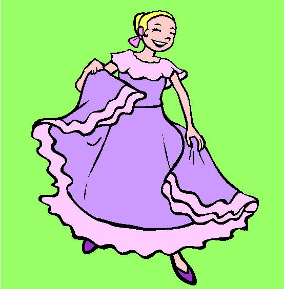 Spanish Dancing Mexican Dance Online Coloring Page
