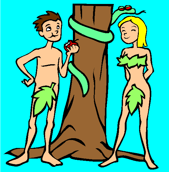 Adam and Eve Coloring Page