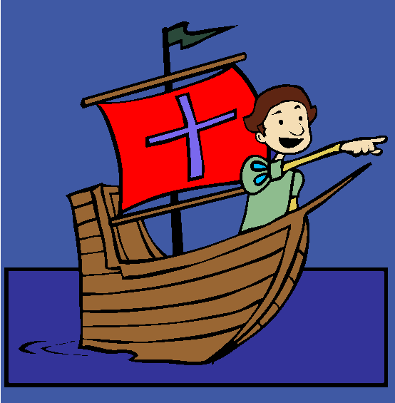 On Board the Santa Maria Coloring Page