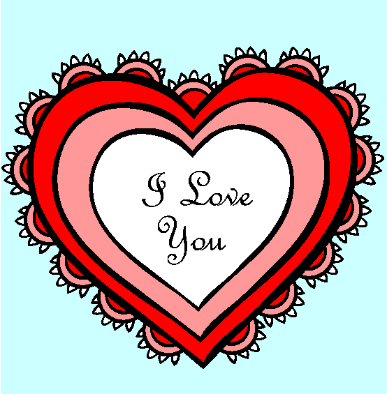 Valentines Day Lace Hearts Coloring Page