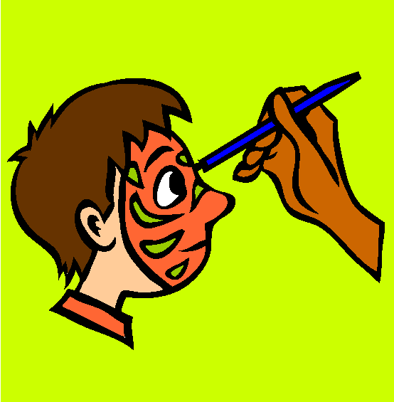 Bastille Day Face Painting Online Coloring Page