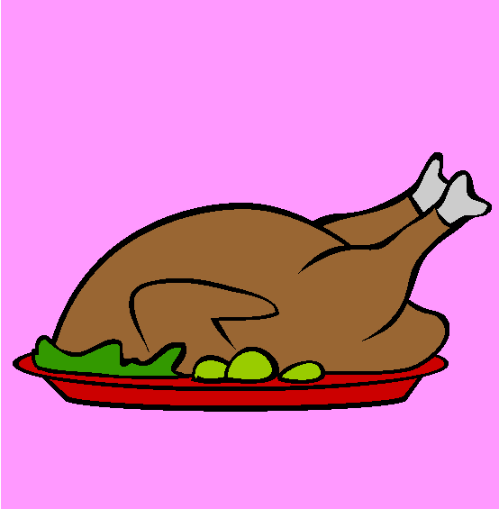 Cooked Thanksgiving Turkey Online Coloring Page