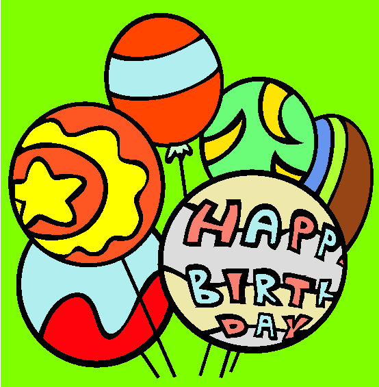 Birthday Balloons Coloring Page