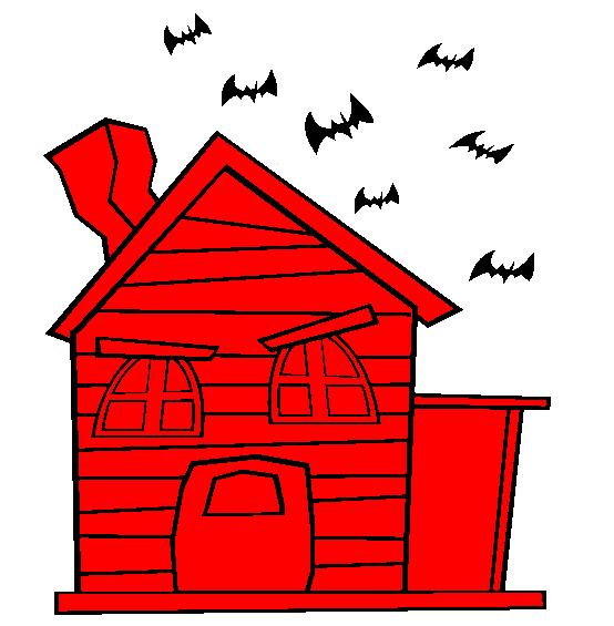 Halloween Haunted House Online Coloring Page