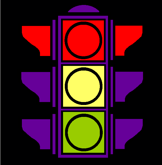 The Traffic Light Coloring Page