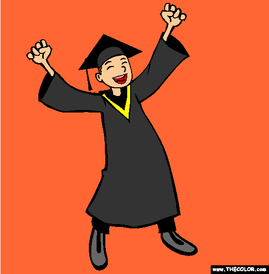 Graduation Coloring Page